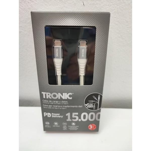 Cable carga Tronic Tipo C-C Blanco Nuevo -1-