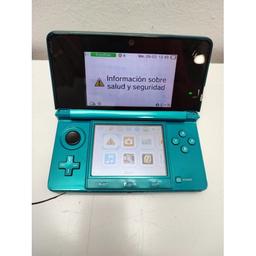 Consola Nintendo 3DS Turquesa + Base+Mario Kart