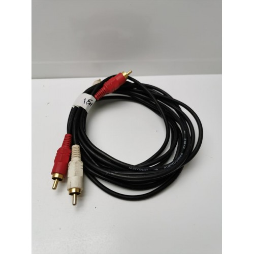 Cable Audio Rojo / Blanco 1,5M