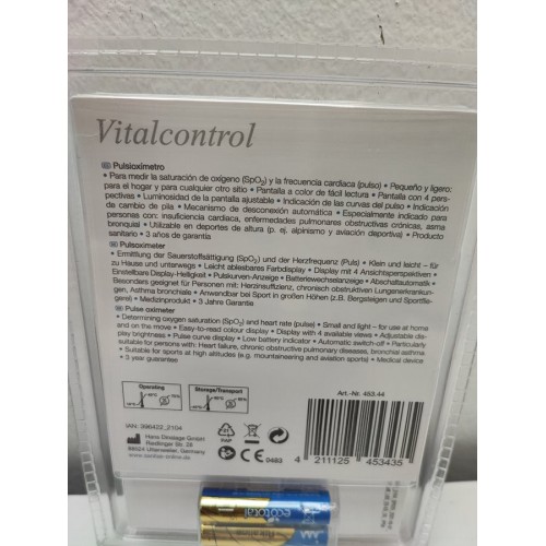 Pulsioximetro VitalControl Nuevo -6-